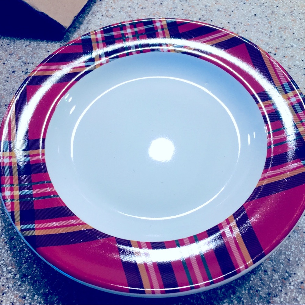 7 inch 9 Set Threshold Plaid  Dinner Plate Set
